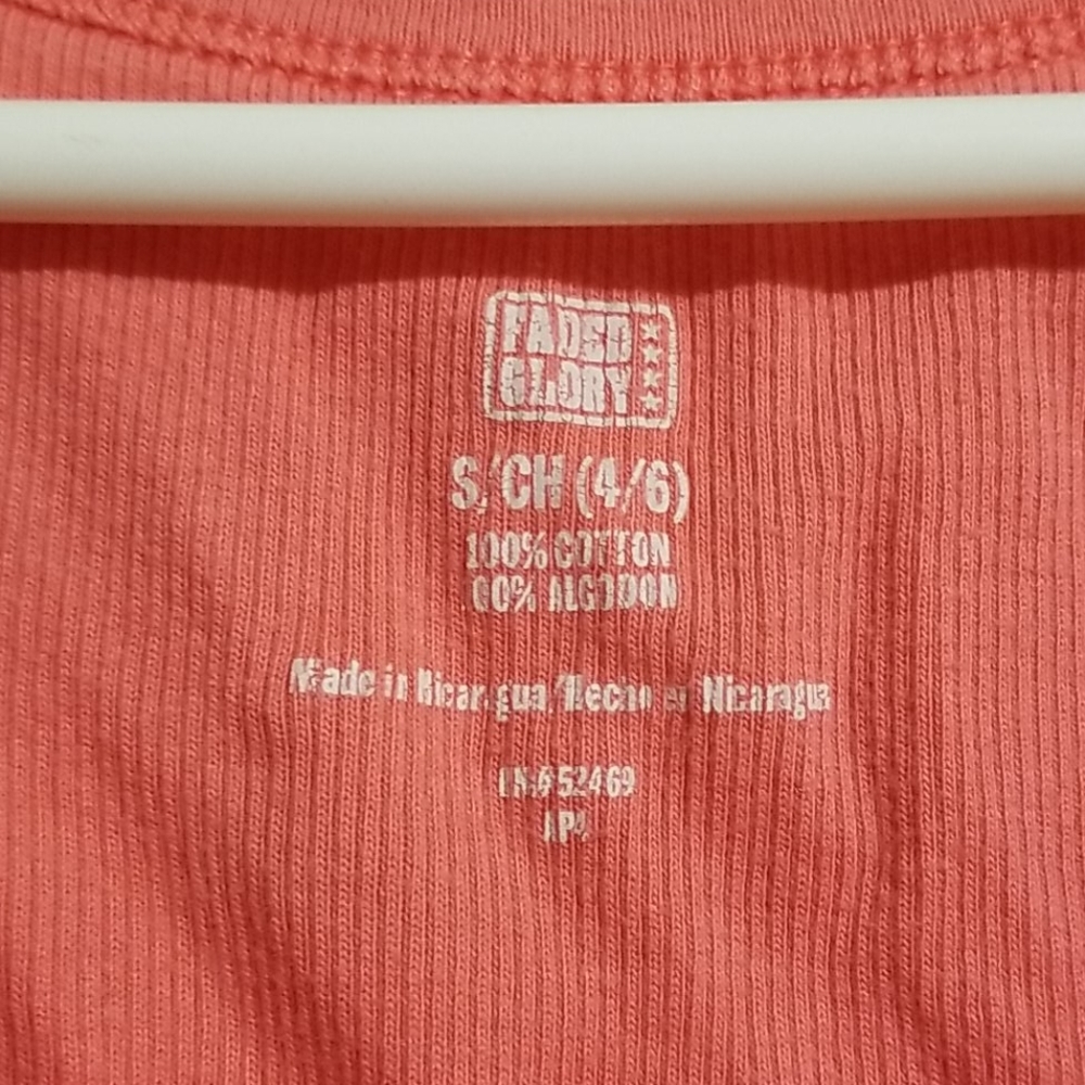 Orange Ribbed Cotton Tank Top - Picture 2 of 4